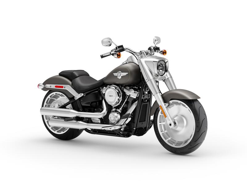 2019 Harley-Davidson® FLFB Softail® Fat Boy® on a white background